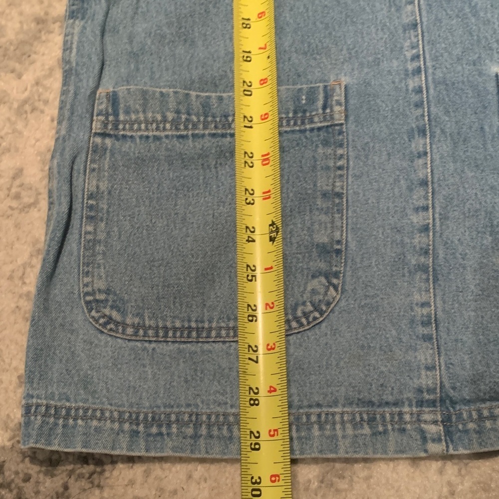 #014True Blue Denim Overall Dress - Picture 6 of 7